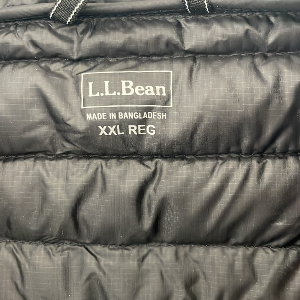 NWT L.L. Bean Men’s Black Ultralight 850 Down Jacket Water Resistant - Size XXL - Picture 4 of 12